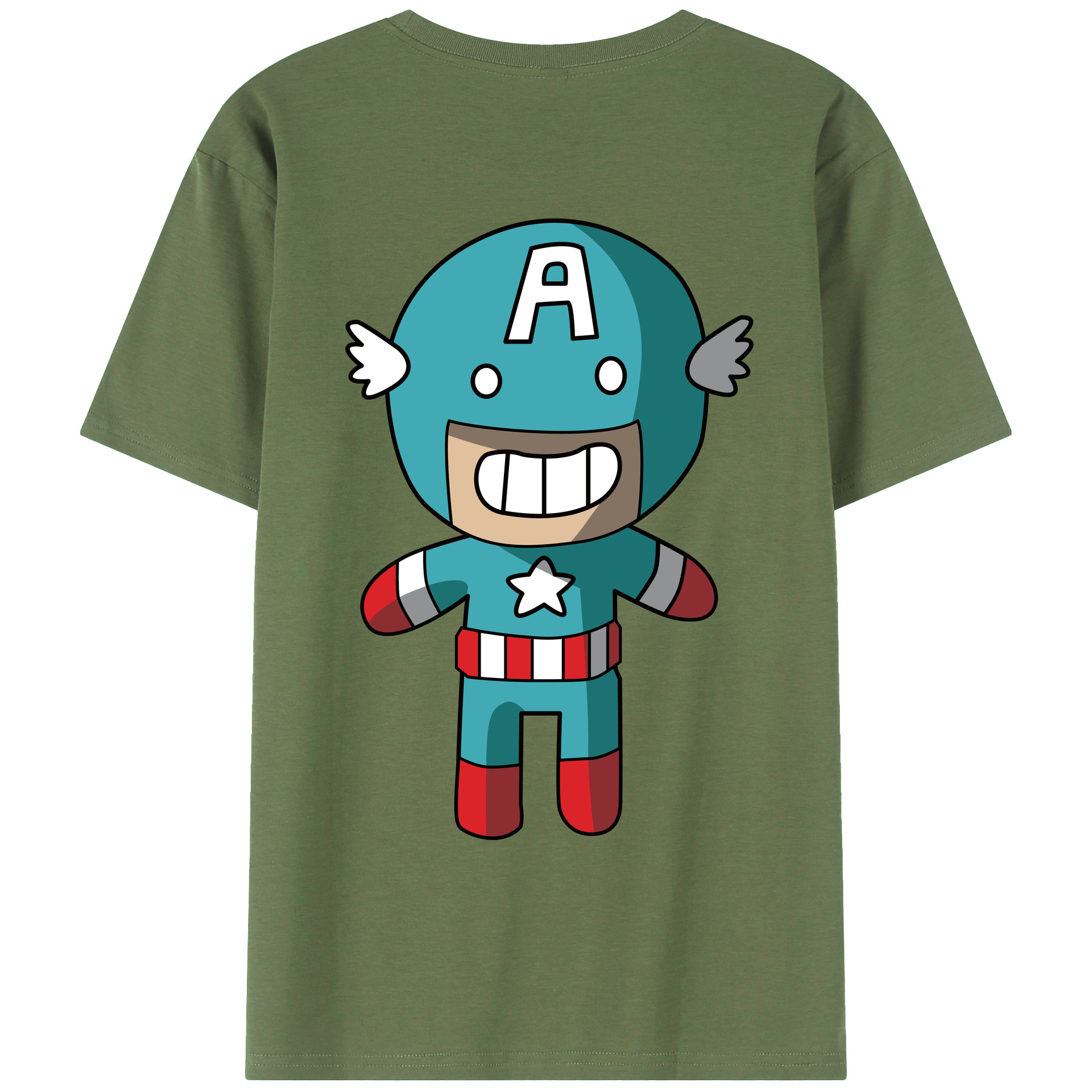 （画像用） アベンジャーズ The Avengers 綿100％ メンズ半袖Tシャツ（バックプリント） 通気性